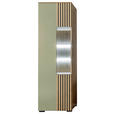 VITRINE  in furniert Wildeiche Eiche Bianco, Schilfgrün - Schilfgrün/Eiche Bianco, Design, Glas/Holz (60/200/45cm) - Moderano
