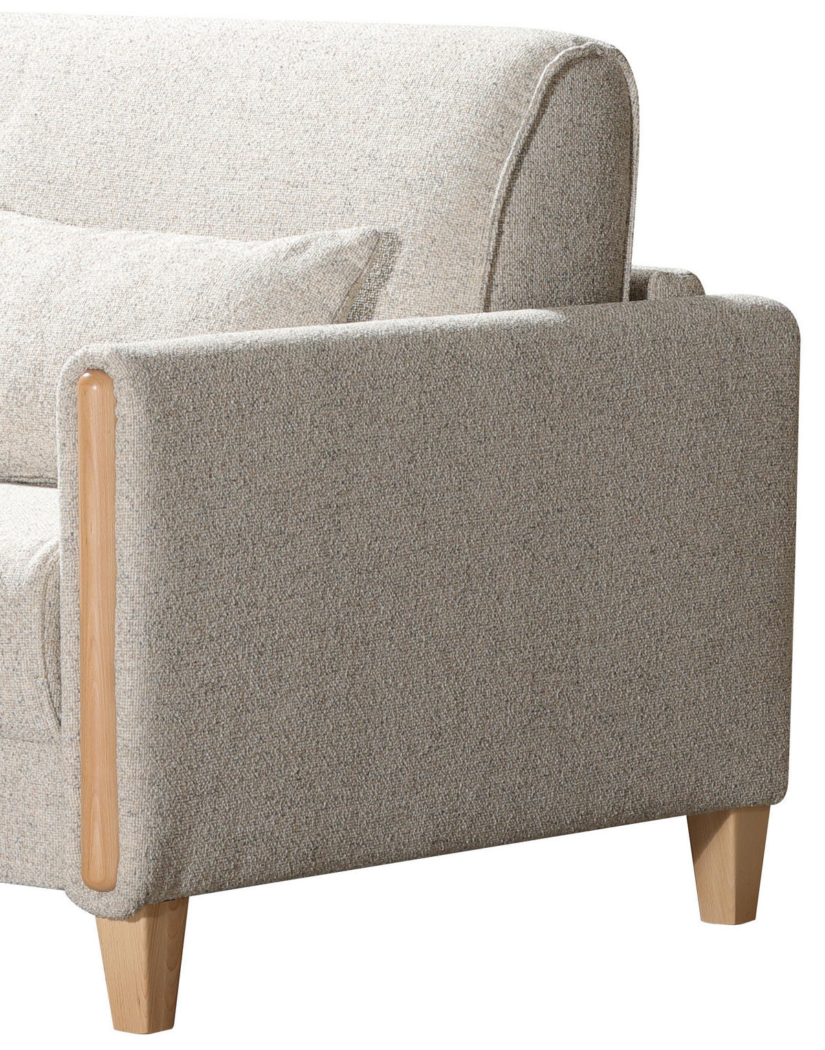 SCHLAFSOFA in Holz, Textil Beige, Buchefarben  - Beige/Buchefarben, Design, Holz/Textil (174/88/104cm) - Niels Andersson