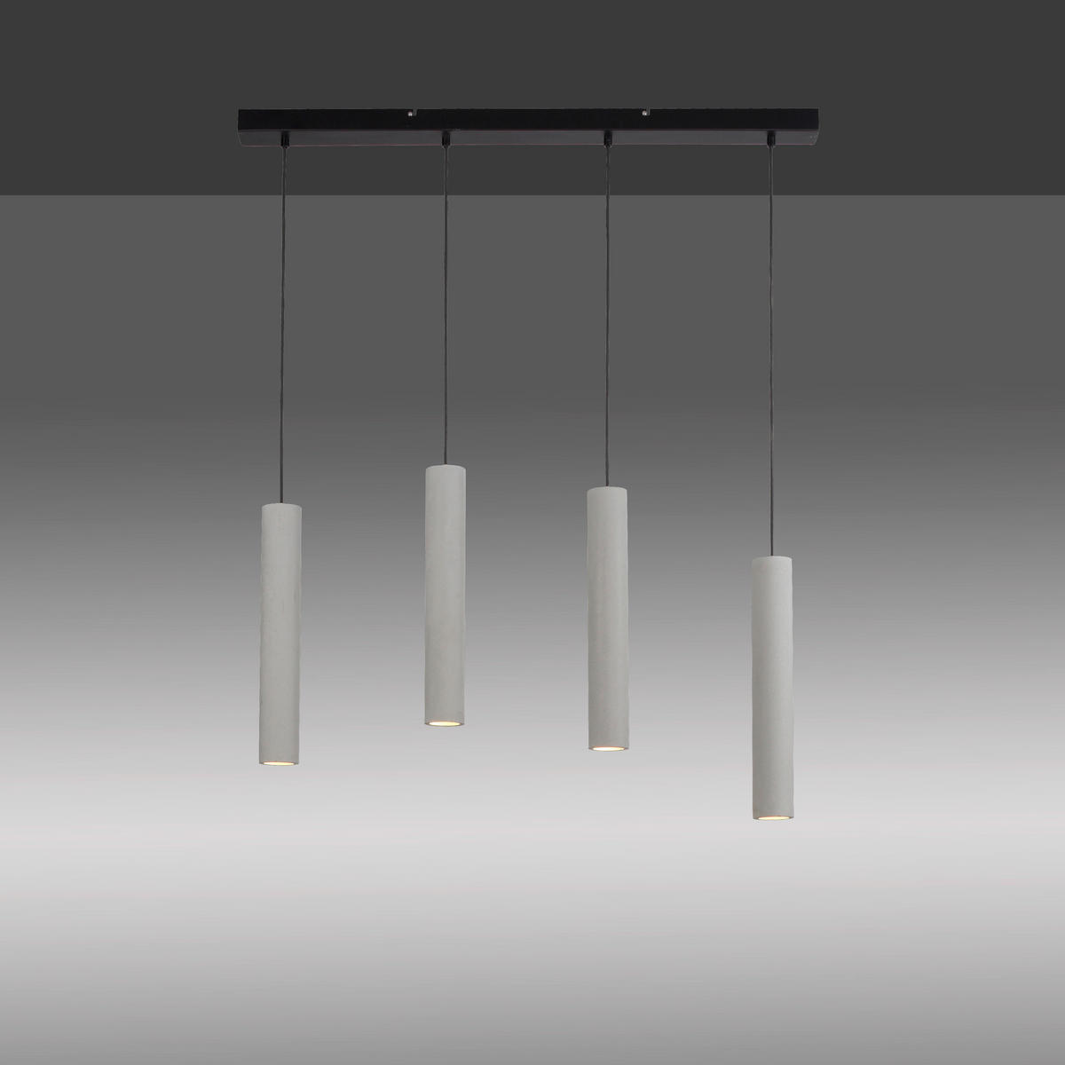 HÄNGELEUCHTE Eton 100/7,5/120 cm   - Greige, Design, Kunststoff/Metall (100/7,5/120cm) - Paul Neuhaus