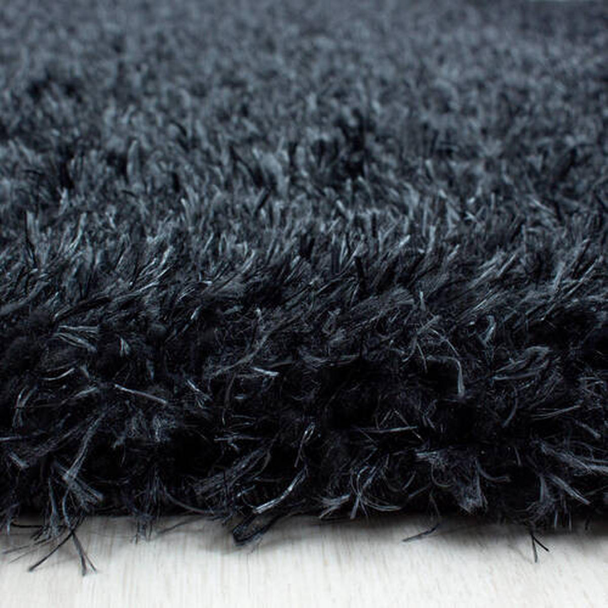 KOBEREC S VYSOKÝM VLASEM, 160/230 cm, černá - černá, Basics, textil (160/230cm) - Novel