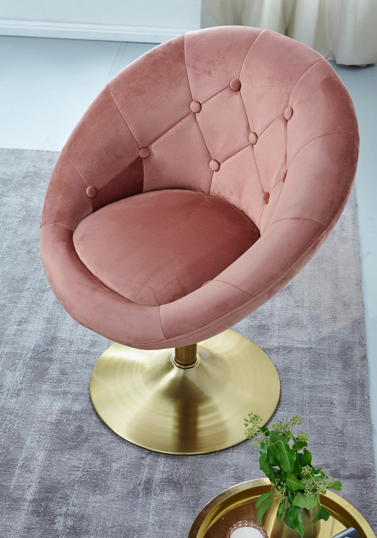 STUHL - Goldfarben/Rosa, KONVENTIONELL (67/100/62cm) - MID.YOU