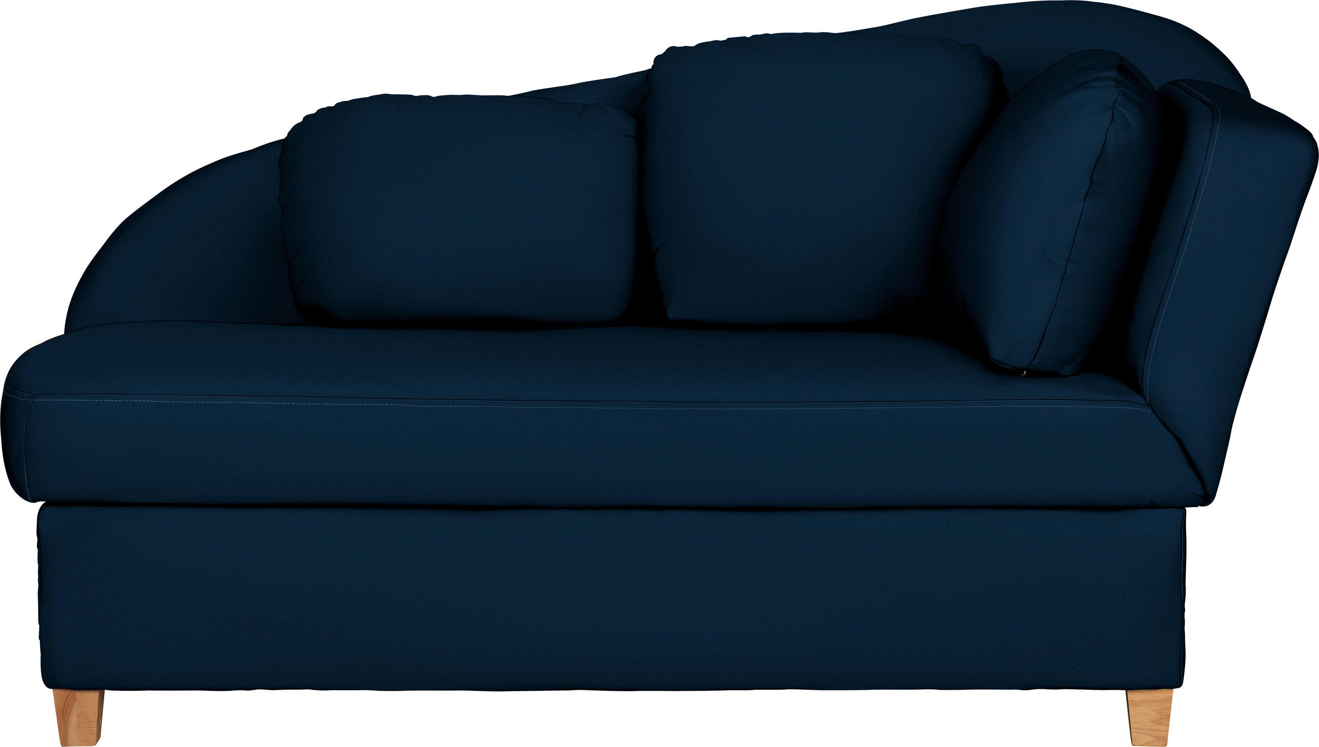 LIEGE  in Chenille, Flachgewebe Dunkelblau  - Dunkelblau, LIFESTYLE, Holz/Textil (180/97/85cm) - Novel