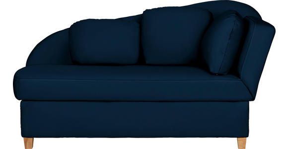 LIEGE  in Chenille, Flachgewebe Dunkelblau  - Dunkelblau, LIFESTYLE, Holz/Textil (180/97/85cm) - Novel