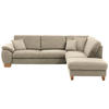 ECKSOFA in Mikrofaser Naturfarben  - Wildeiche/Beige, Natur, Holz/Textil (286/236cm) - Voleo