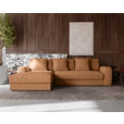 ECKSOFA in Cord Rostfarben 182/302 cm - Rostfarben/Schwarz, MODERN, Kunststoff/Textil (182/302cm) - Carryhome