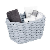 AUFBEWAHRUNGSKÖRBCHEN     - Hellgrau, Basics, Naturmaterialien/Textil (20/13/15cm) - Wenko