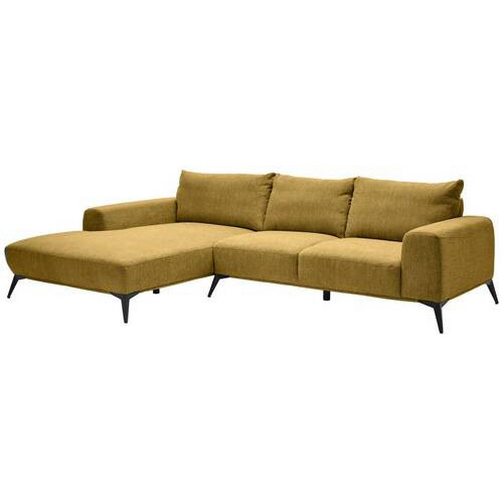 Thumbnail - Stylife Ecksofa, Dunkelgelb, Textil, 3-Sitzer, Füllung: Schaumstoff, Ottomane links, L-Form, 298x187 cm, Stoffauswahl, s...