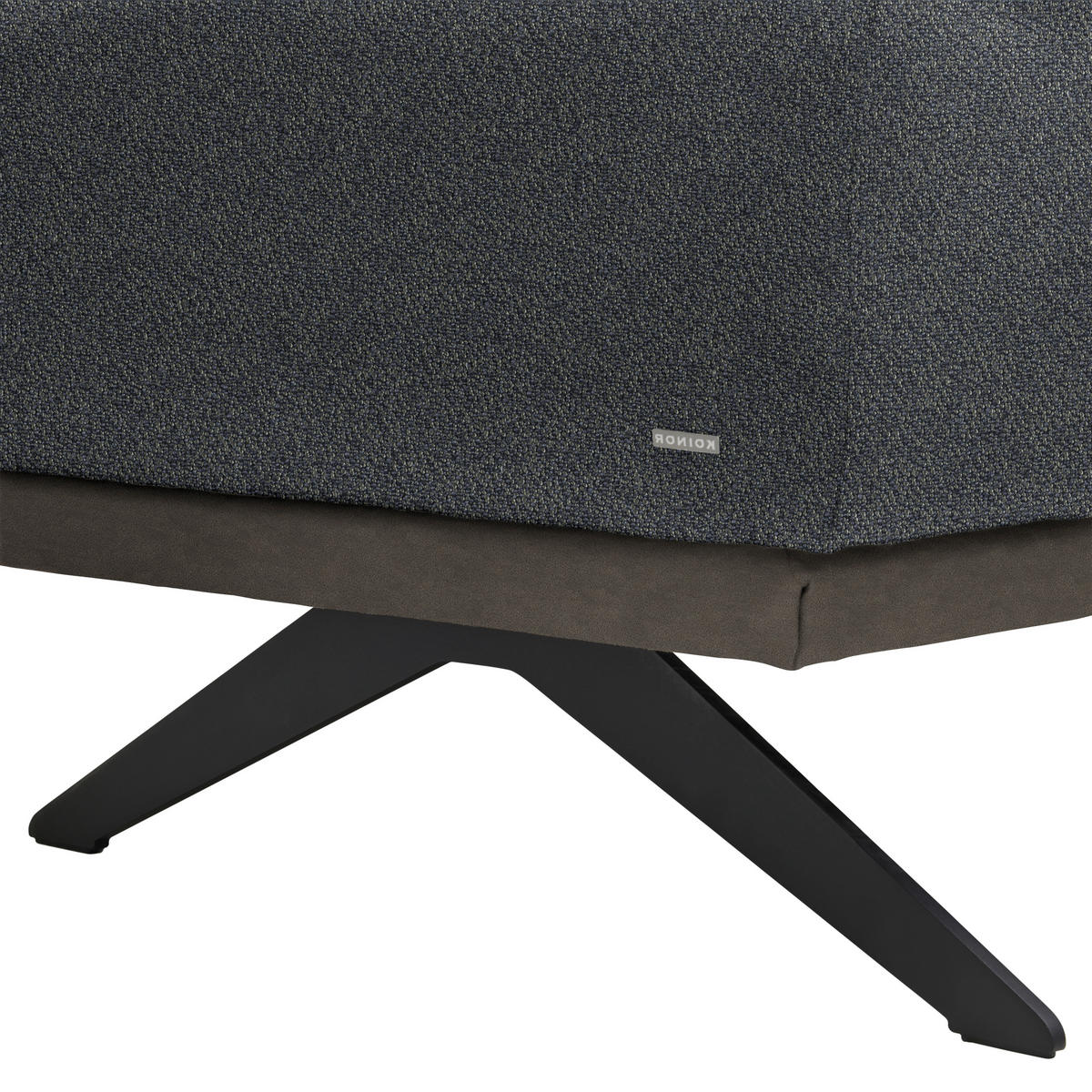 ECKSOFA in Flachgewebe Graublau  270/239 cm  - Graublau/Dunkelgrau, Design, Textil/Metall (270/239cm) - Koinor