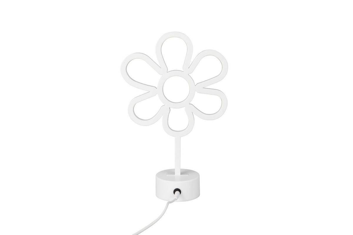 LED-TISCHLEUCHTE Rose 21/31/8,5 cm  - Weiß, LIFESTYLE, Kunststoff (21/31/8,5cm)