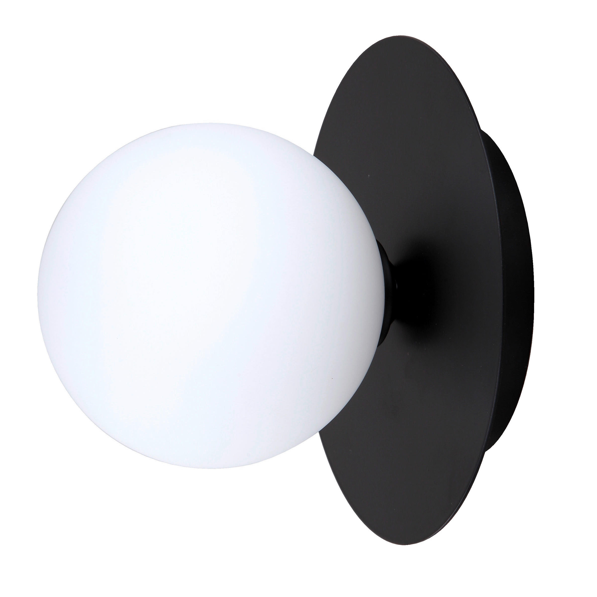 WANDLEUCHTE Roma  15,5/12/18 cm  - Schwarz, Design, Glas (15,5/12/18cm)
