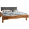 BALKENBETT 160/200 cm  in Anthrazit, Wildeiche  - Wildeiche/Anthrazit, Natur, Holz (160/200cm) - Valnatura