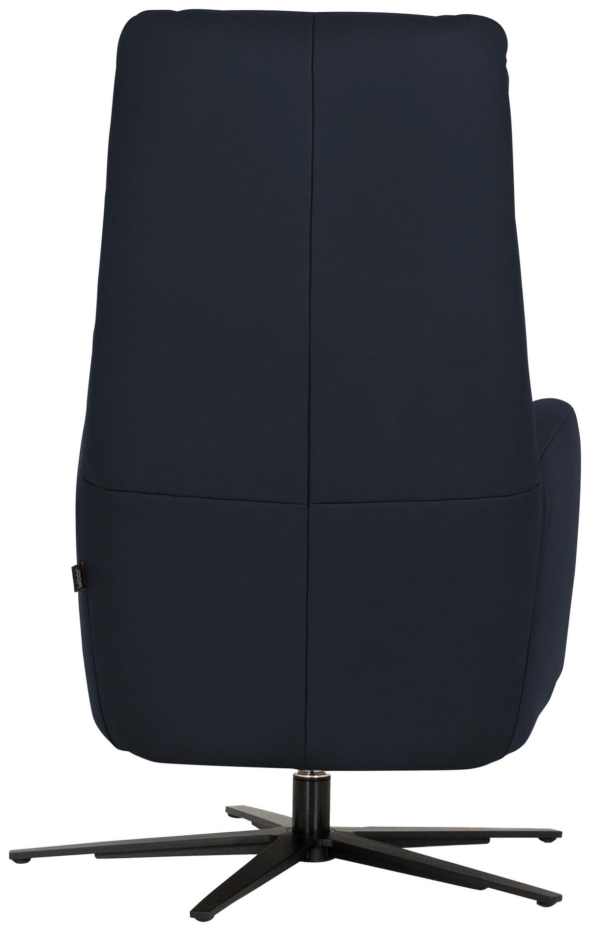 RELAXSESSEL Leder Dunkelblau  - Schwarz/Dunkelblau, Modern, Leder/Metall (66/110/83cm) - Joop!