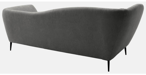 RÉCAMIERE Anthrazit Chenille Zierkissen, Rücken echt  - Anthrazit/Schwarz, KONVENTIONELL, Textil/Metall (224/70/97cm) - Hom`in