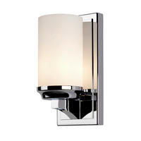 BADEZIMMER-WANDLEUCHTE Amalia 11.4/12,9/24,1 cm  - Chromfarben, Basics, Glas/Metall (11.4/12,9/24,1cm) - Elstead Lighting