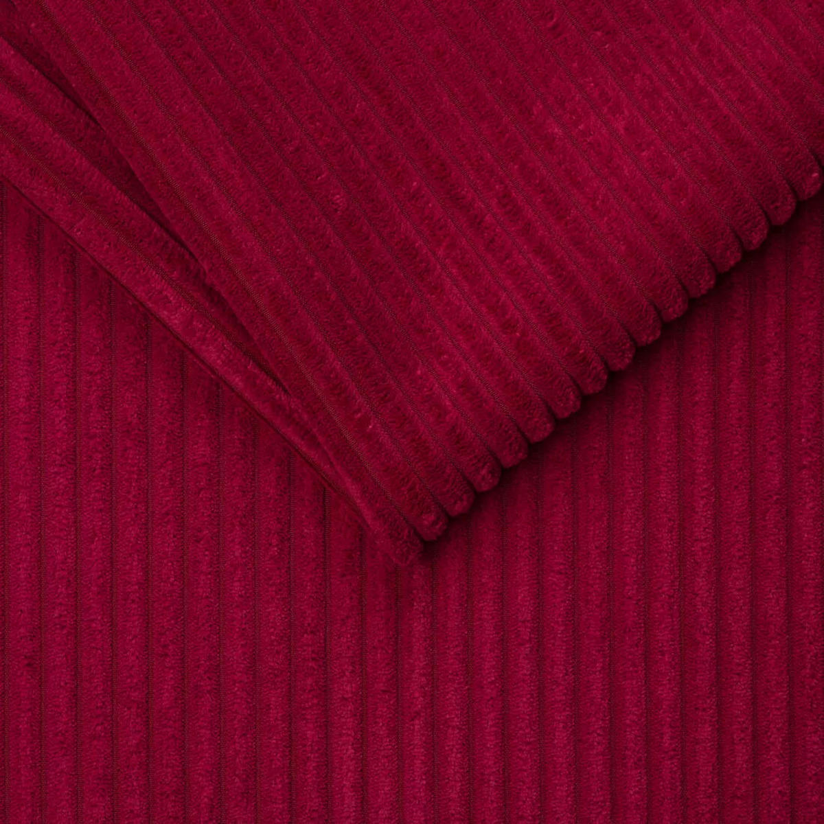 ECKSOFA in Cord Rot  - Rot/Schwarz, Design, Kunststoff/Textil (205/340cm) - Lomoco