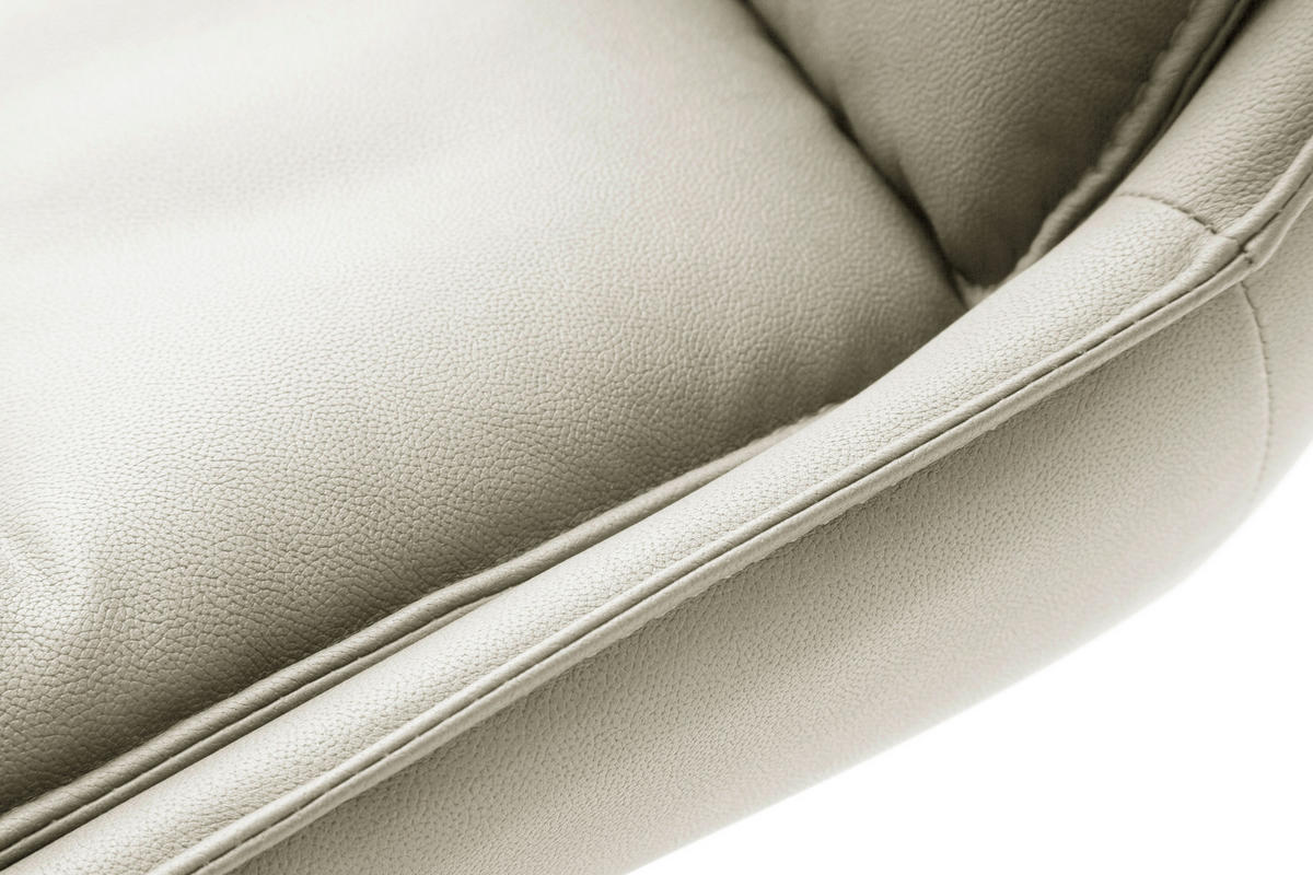 STUHL drehbar beschichtet Edelstahlfarben, Cappuccino  - Edelstahlfarben/Cappuccino, Design, Textil/Metall (49/90/65cm) - Novel