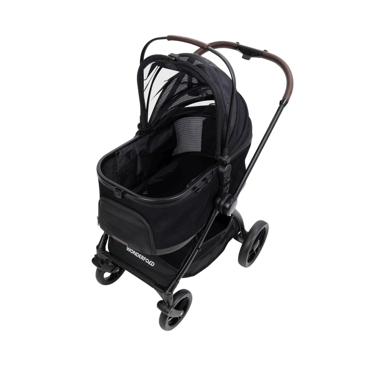 HUNDEBUGGY P3 Pet Luxury Stroller  - Schwarz, Basics, Textil/Metall (92kg) - WONDERFOLD