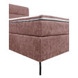 BOXSPRINGBETT 180/200 cm,  in Weinrot, Topper, H2 + H2 = mittel  - Weinrot/Schwarz, Design, Textil/Metall (180/200cm) - Esposa