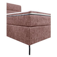 BOXSPRINGBETT 160/200 cm  in Weinrot  - Weinrot/Schwarz, Design, Textil/Metall (160/200cm) - Esposa