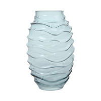 VASE  - Blau, Design, Glas (16/25,5/16cm) - Kayoom