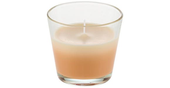 KERZE IM GLAS - Champagner/Beige, Basics, Glas/Naturmaterialien (9/8,2cm) - Ambia Home