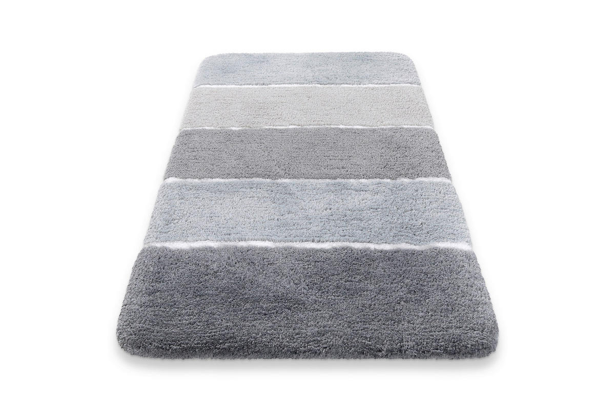 BADTEPPICH Grau 60/100 cm  - Grau, Basics, Kunststoff/Textil (60/100cm) - WECON HOME