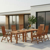 GARTENSET 8-teilig EukalyptusholzHartholz 8-teilig  - Naturfarben, KONVENTIONELL, Holz - Gardenson