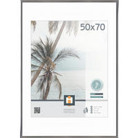 OKVIR ZA SLIKE     50/70 cm     - srebrne barve, Basics, umetna masa/steklo (50/70cm)