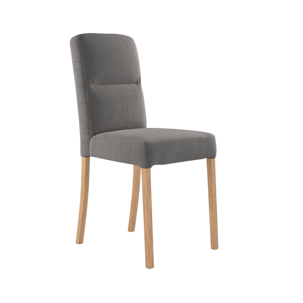 STUHL - Eichefarben/Grau, KONVENTIONELL, Holz/Textil (43/91/58cm) - Livetastic