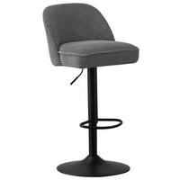 BÁRSZÉK fém, textil fekete, sötétszürke  - fekete/sötétszürke, Design, textil/fém (46/90-112/50cm) - Xora