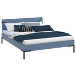 BETT 160/200 cm,  in Blau  - Blau/Schwarz, Design, Metall (160/200cm) - Xora