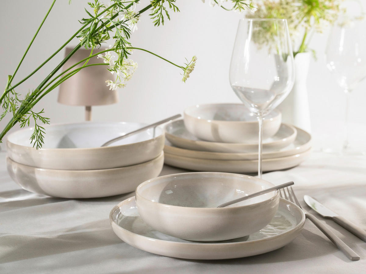TAFELSERVICE Yuki 8-teilig  - Weiß, Basics, Keramik - Creatable