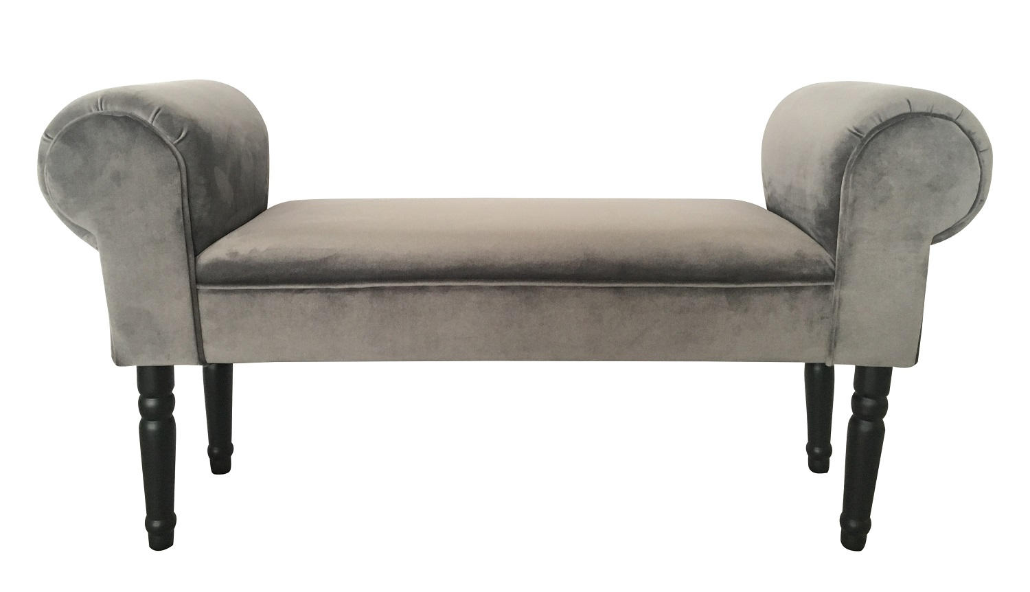 TABURE-KLUPA drvo, tekstil  siva, crna        - siva/crna, Moderno, drvo/tekstil (100/54/30cm)