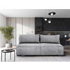 SCHLAFSOFA Struktur Grau  - Schwarz/Grau, Design, Kunststoff/Textil (202/90/99cm) - MID.YOU