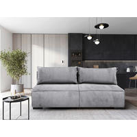 SCHLAFSOFA  mit Bettkasten erhältlich, Bettfunktion erhältlich Struktur Grau  - Schwarz/Grau, Design, Kunststoff/Textil (202/90/99cm) - MID.YOU