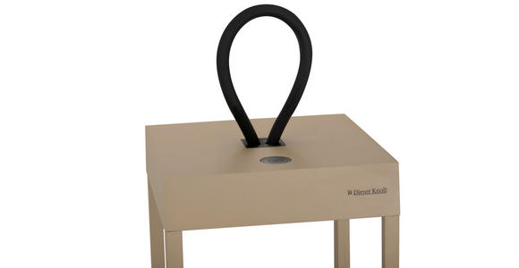 AKKU-TISCHLEUCHTE Miami 15/15/50 cm - Sandfarben, KONVENTIONELL, Kunststoff/Metall (15/15/50cm) - Dieter Knoll