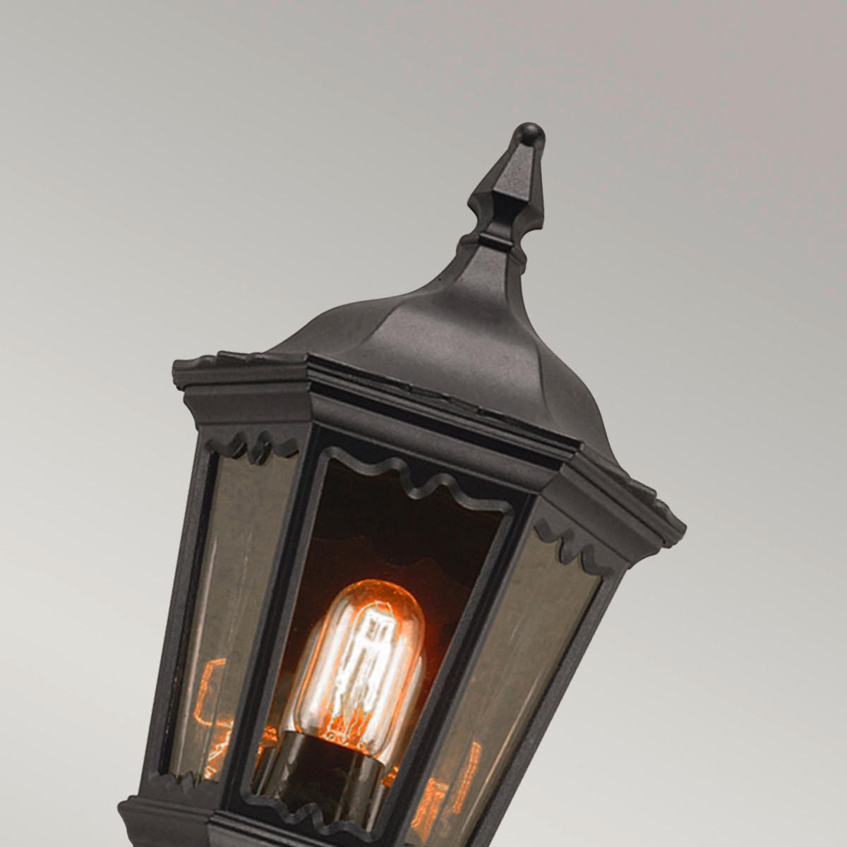 AUßENWANDLEUCHTE Medstead   - Schwarz, KONVENTIONELL, Glas/Metall (49,5/26/14cm) - Elstead Lighting