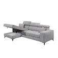 ECKSOFA Taupe Chenille Bettkasten, Rücken echt, Kopfteilverstellung  - Taupe/Schwarz, KONVENTIONELL, Kunststoff/Textil (172/268cm) - Carryhome