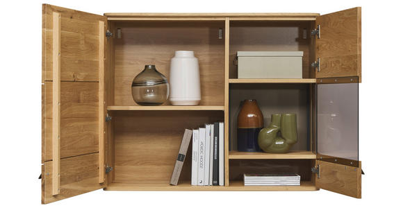 HÄNGEELEMENT Wildeiche  106,9/87,4/37,1 cm  - Wildeiche/Bronzefarben, Natur, Glas/Holz (106,9/87,4/37,1cm) - Valnatura