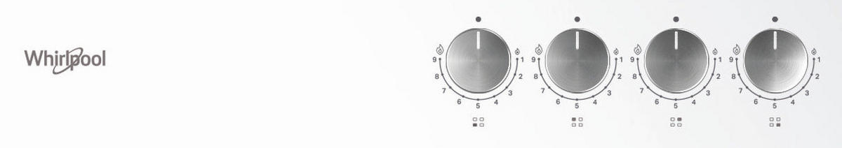 PLINSKA PLOČA GOFL 629/WH - bijela, Design, staklo/metal (59/4,9/51cm) - Whirlpool