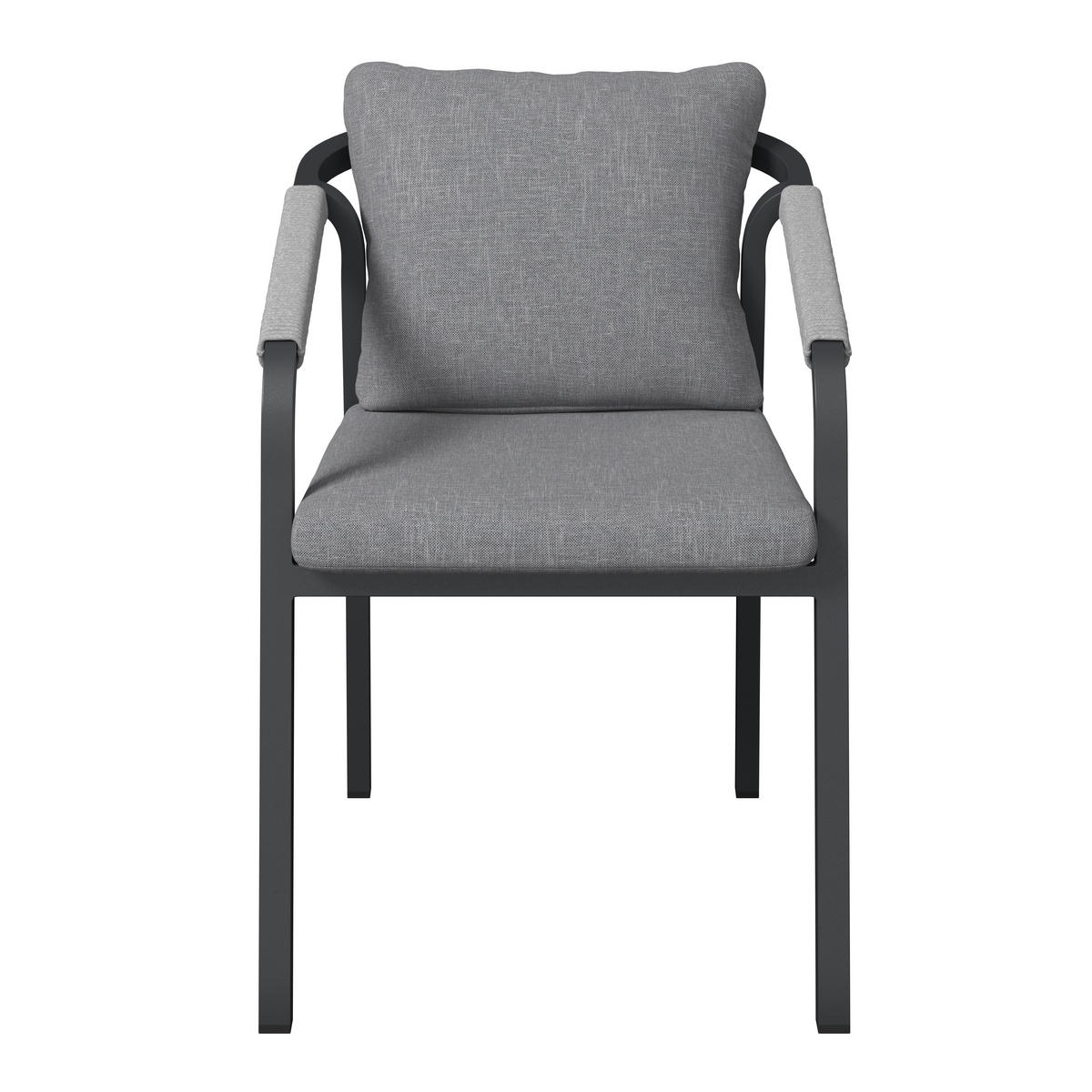 GARTENTISCHGRUPPE  - Anthrazit/Grau, MODERN, Textil/Metall (162/73/90cm) - Ambia Garden