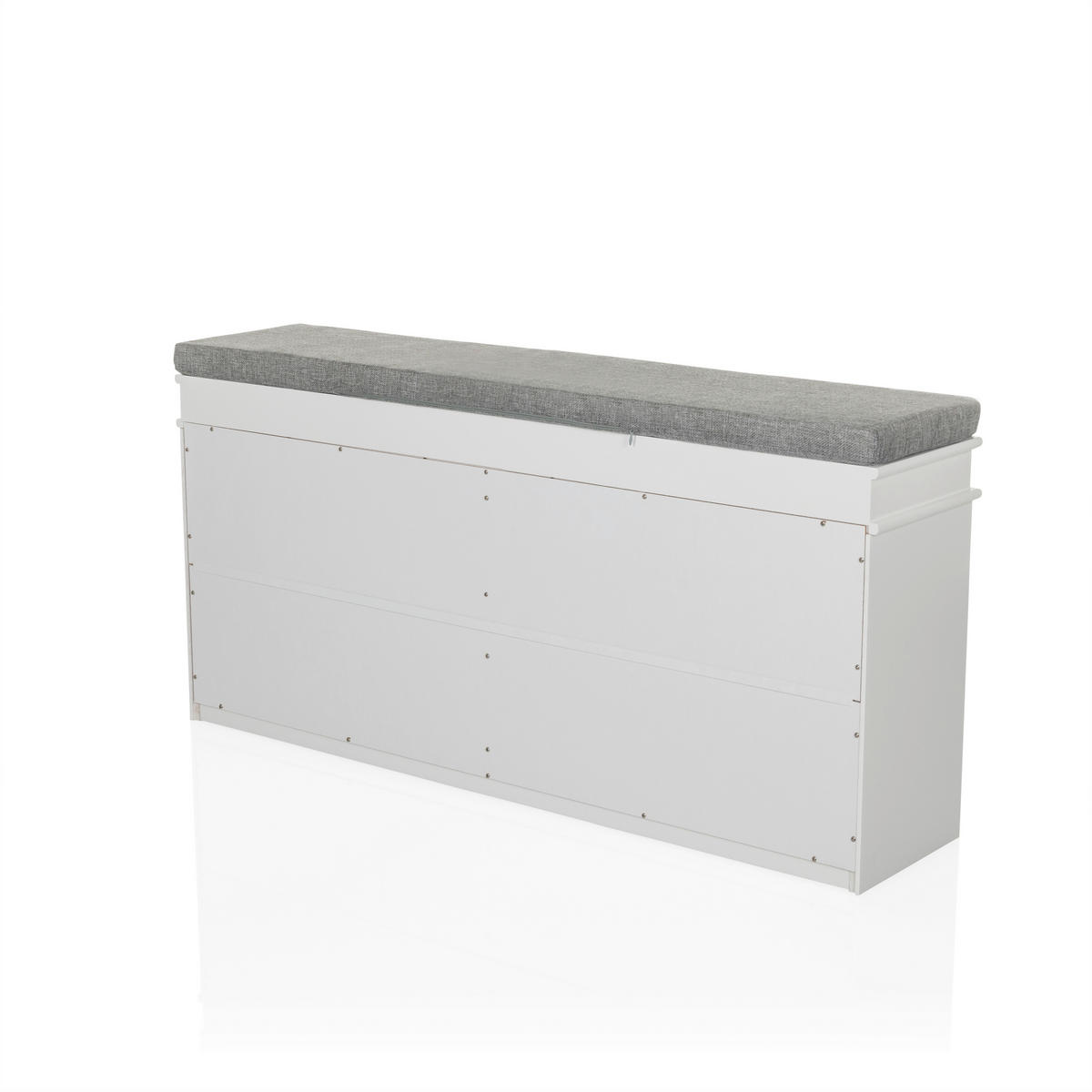 SKOSKÅP  i 104/52/24 cm  - vit/silver, Modern, metall/trämaterial (104/52/24cm) - MID.YOU