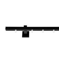 VORHANGSTANGENSET 120 cm  - Schwarz, Design, Metall (120cm) - Homeware