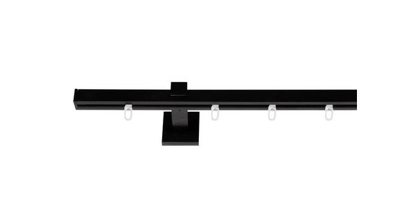 VORHANGSTANGENSET 120 cm  - Schwarz, Design, Metall (120cm) - Homeware