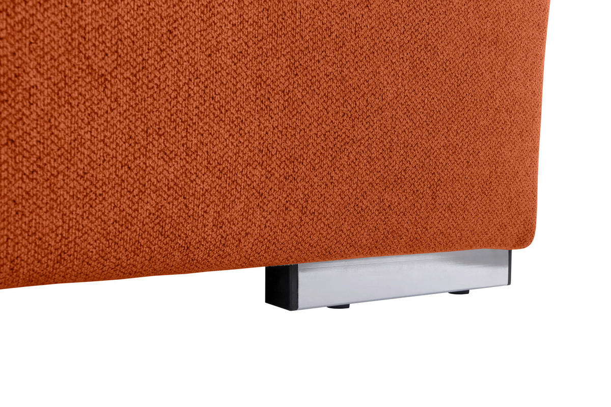 WOHNLANDSCHAFT Terracotta  - Terracotta/Grau, Design, Textil/Metall (173/328/215cm) - MID.YOU