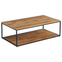 KONFERENČNÝ STOLÍK, farba duba, čierna, kompozitné drevo, kov, 110/60/35 cm - čierna/farba duba, Design, kov/kompozitné drevo (110/60/35cm) - Ti'me