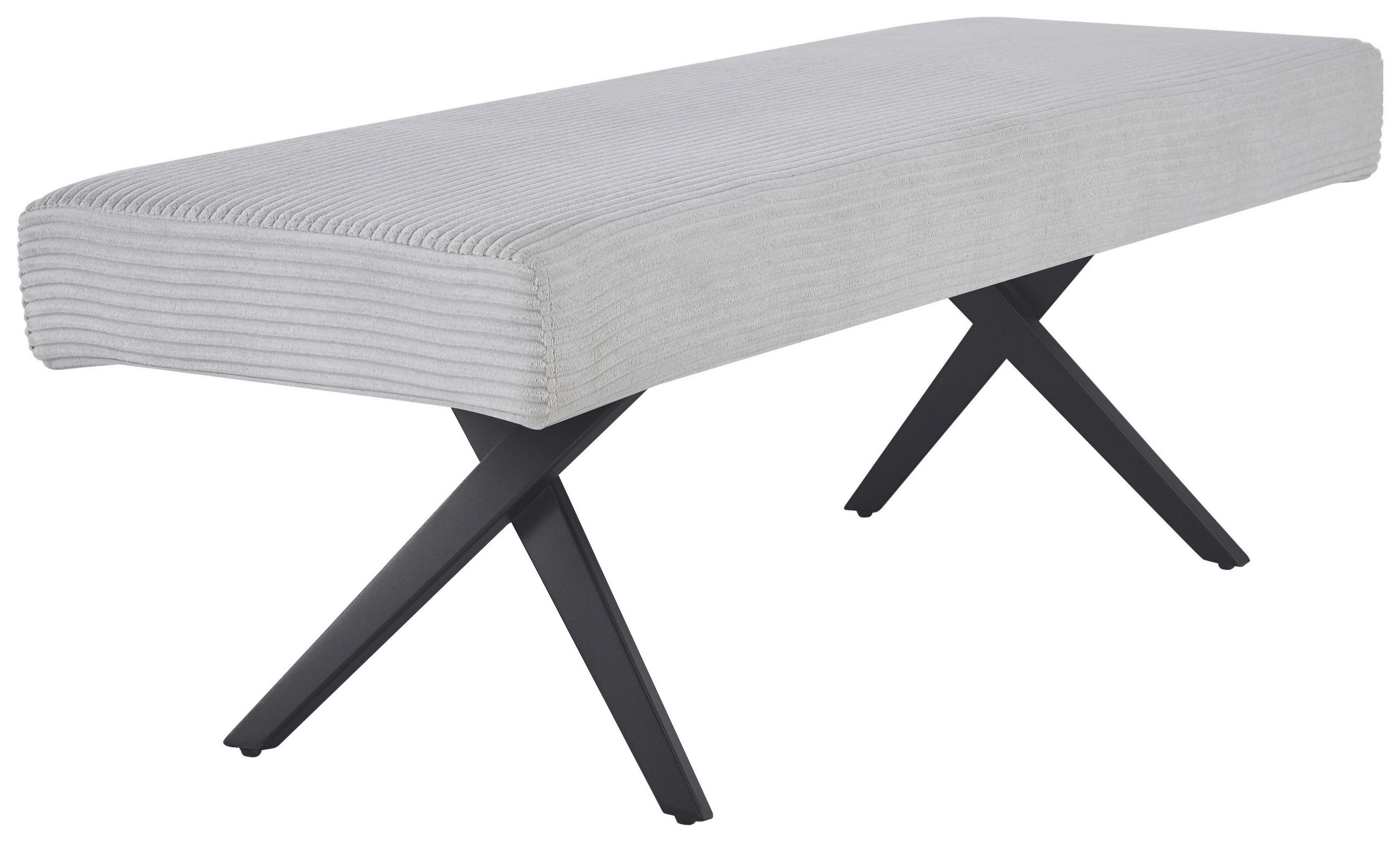 SITZBANK in Metall, Textil Beige  - Beige/Schwarz, KONVENTIONELL, Textil/Metall (140/49/47cm) - MID.YOU