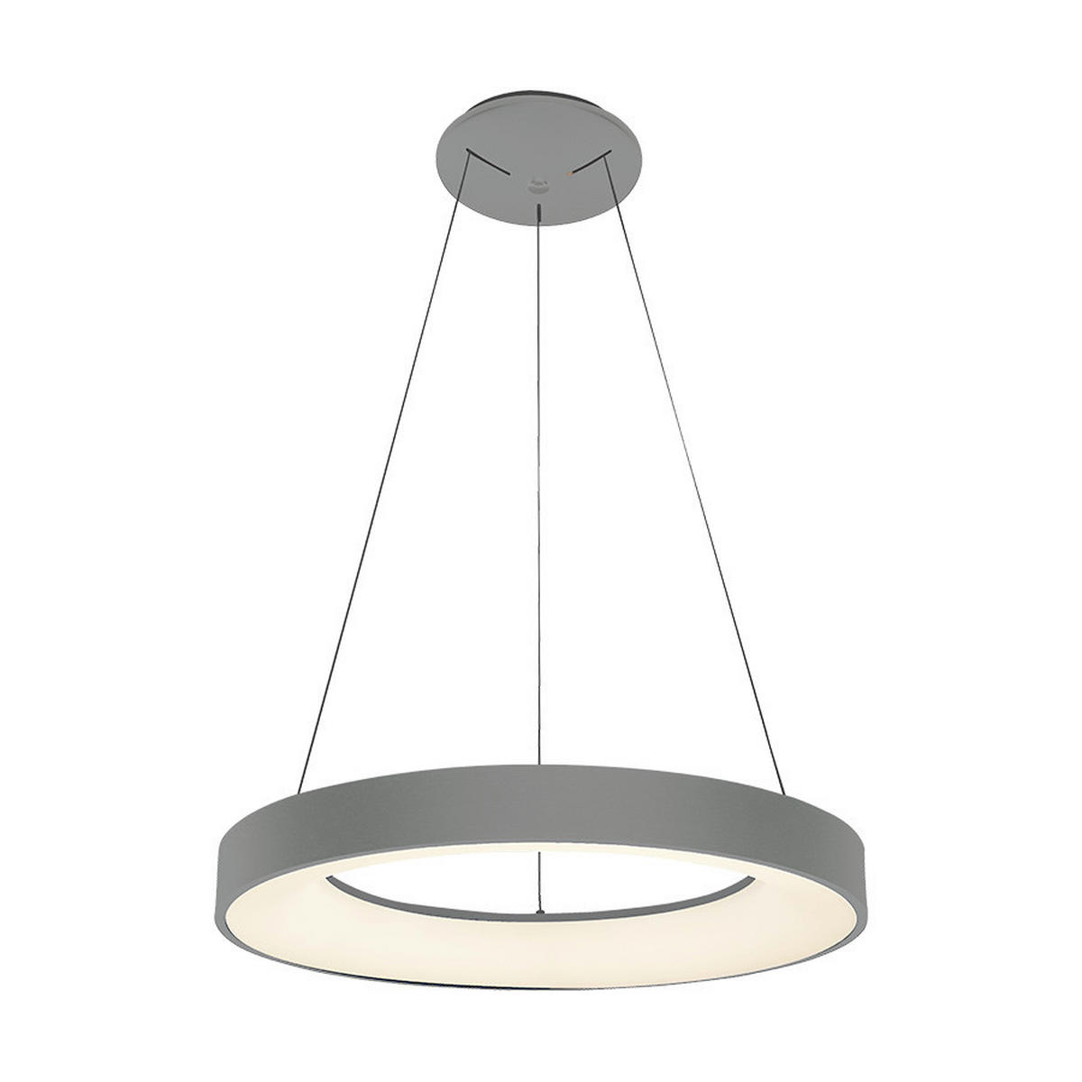 ZÁVESNÉ LED SVIETIDLO,  48/48/120 cm - sivá, Basics, kov (48/48/120cm)