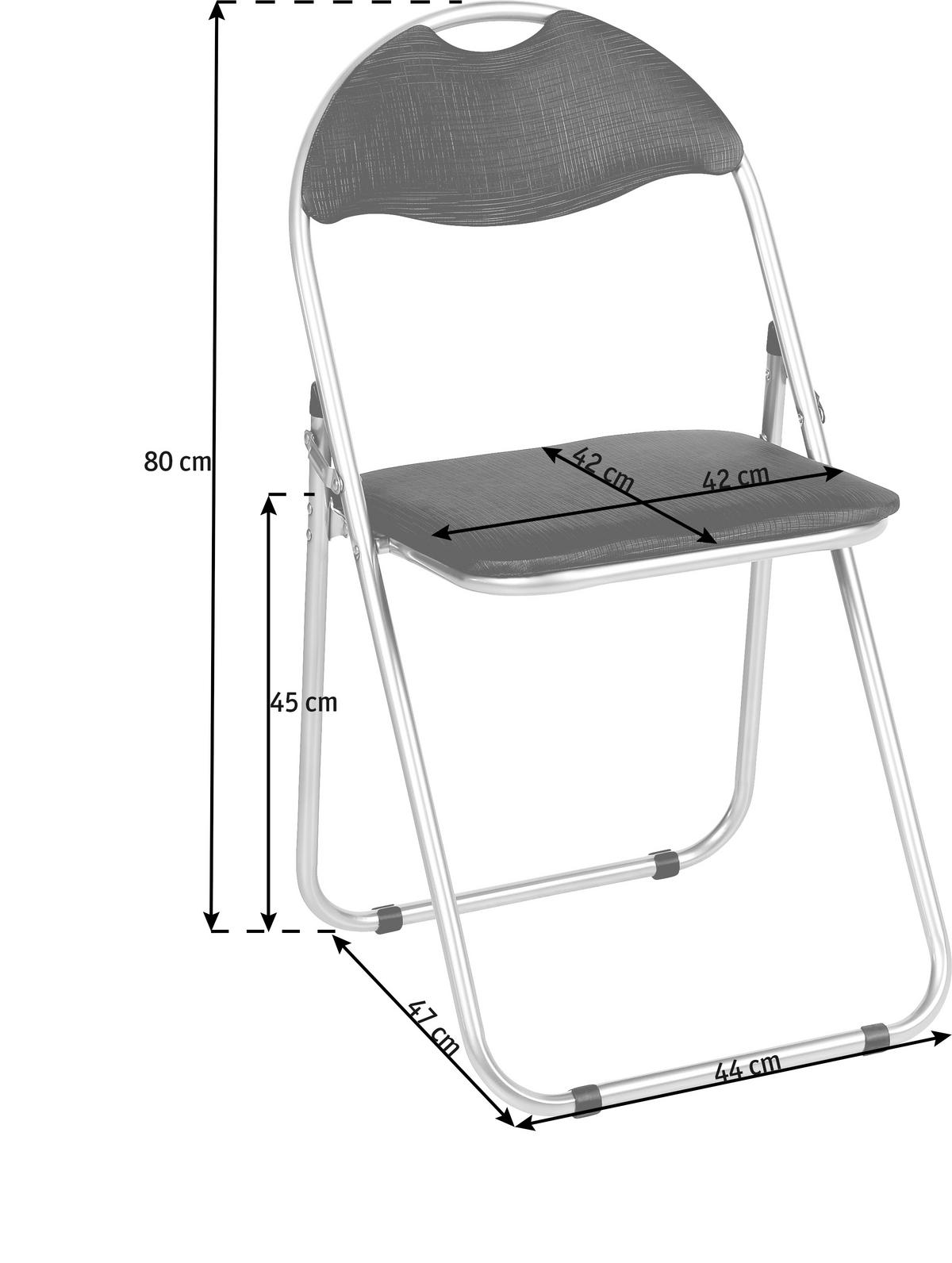 SCAUN PLIABIL in metal, textil roșu, culoare aluminiu  - roșu/culoare aluminiu, Design, metal/textil (44/80/47cm) - Boxxx