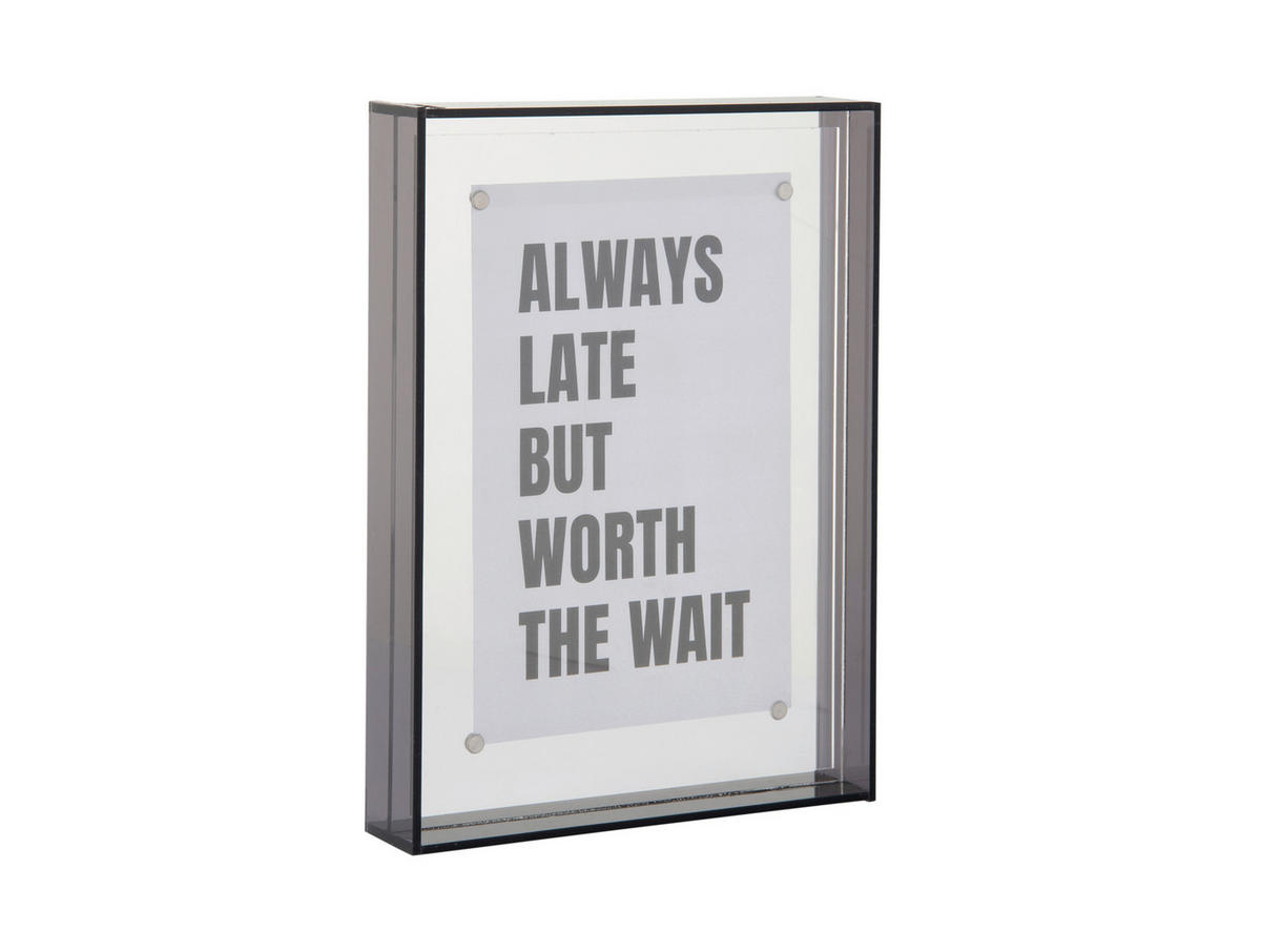 FOTORAHMEN - Dunkelgrau, Basics, Kunststoff (14/19cm) - Present Time